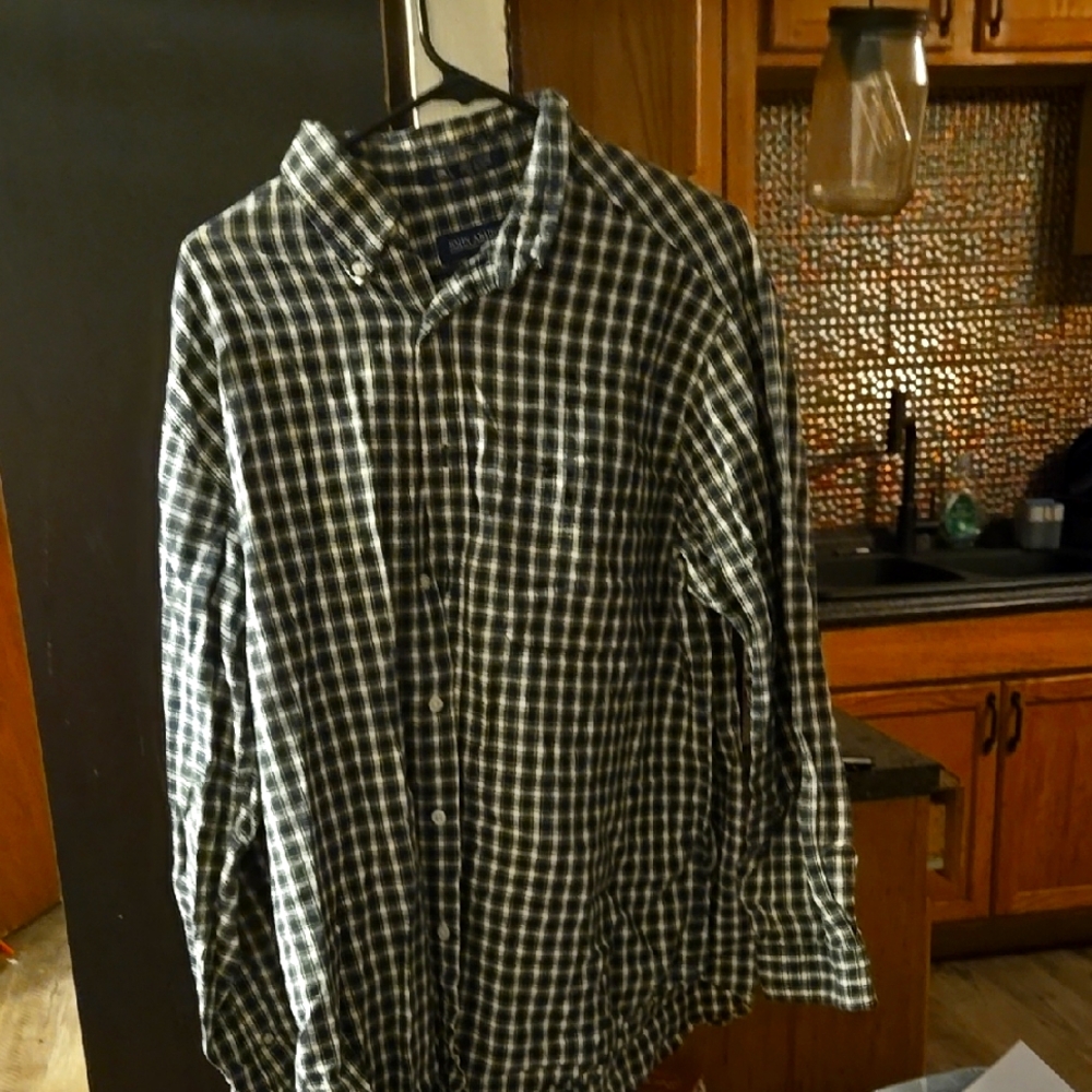 Men's Black and White Checkered Shirt john ashford